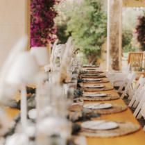 Tischdekoration für Hochzeit in der Finca Can Ferragut 